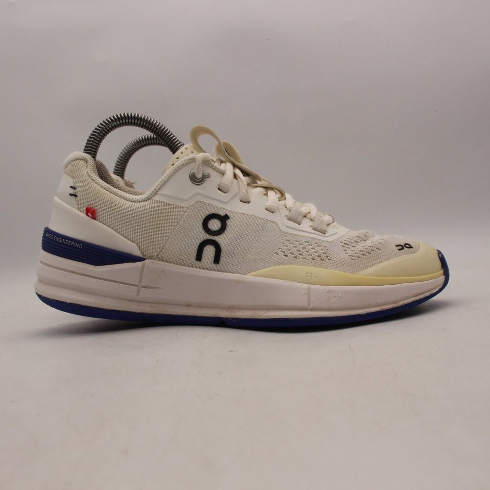 On Running Women's White Cream and Navy Sneakers